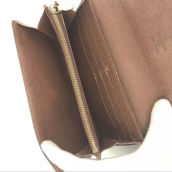 AUTH Louis Vuitton Monogram Portefeiulle Sarah Long Bifold Wallet Brown - Picture 6 of 8
